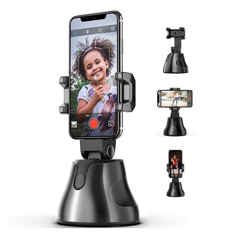 

Electronics dropshipping 360 degree rotation apai genie face tracking turnstile smart apai genie stabilizer gimbal stand tripod, Balck