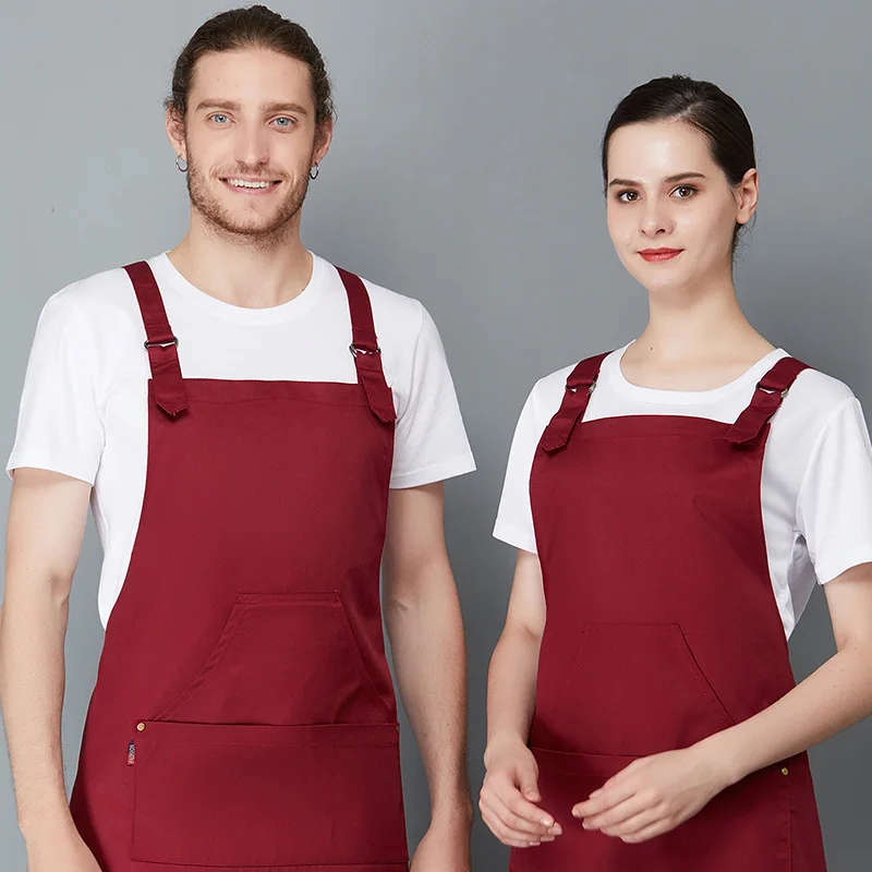 

stylish funny cooking grilling kitchen aprons full length bib pinafores cotton chef tabliers funky aprons, Black red