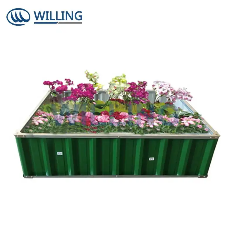 

Easy To Install galvanized raised garden bed planter metal flower pot