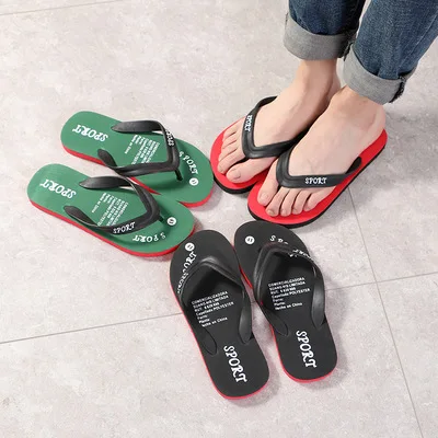 

New Arrival Beach Sandals Slipper Comfortable Casual Rubber Flip Flop, Green,red,black