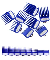 

8pcs/set Blue Haircut Accessories Guide Comb Universal Replacement Hair Cutting Clipper Limit Comb For Wahl