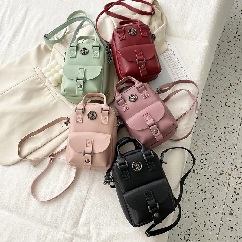 

woman handbags 2021 girls pu leather purse handbag ladies crossbody message bag mini backpack hand bags, As pictures or customized