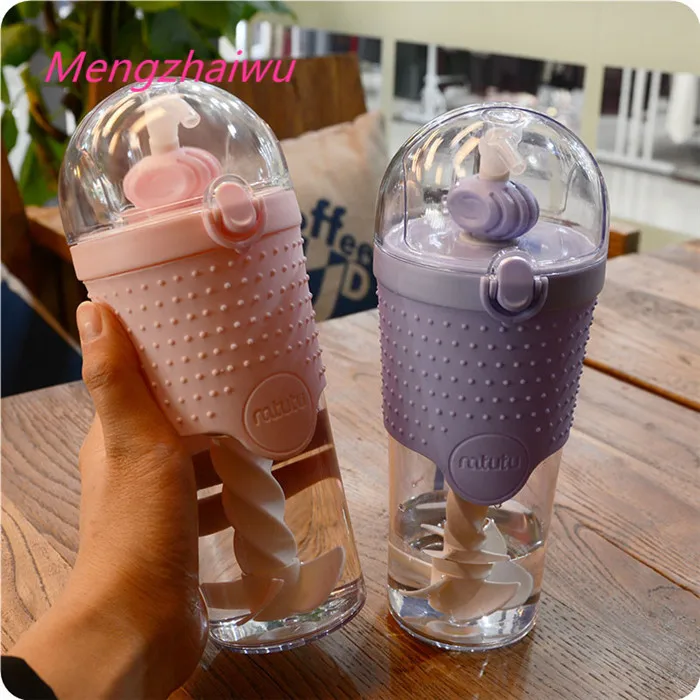 

2020 daily use product in india outdoor sport Creative straw plastic bottle wholesale Portable summer pp custom water cup