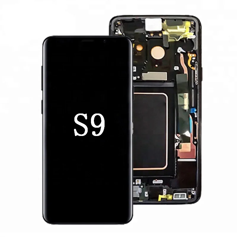 

Original LCD Panels frame For Samsung Galaxy S9 LCD Screen Touch Display Digitizer Assembly Replacement, All colors