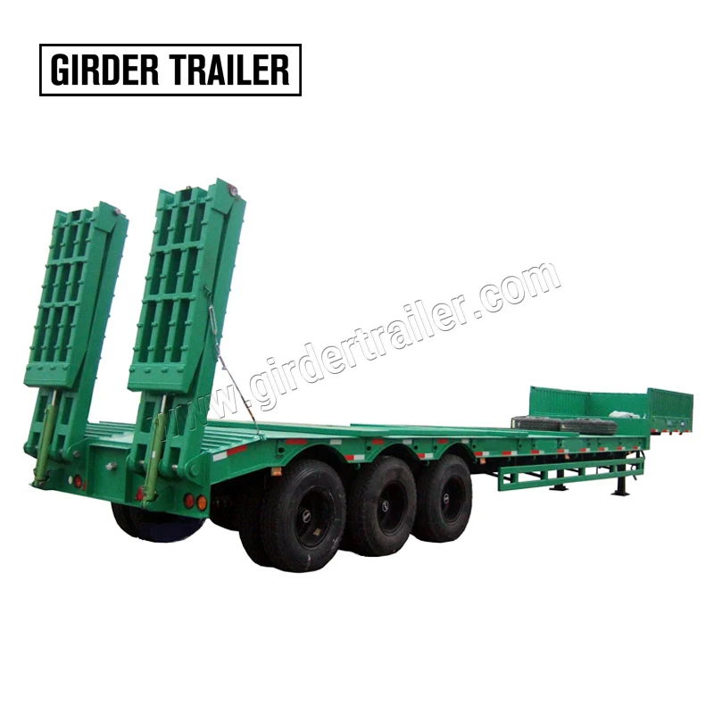 

Multiduty 3 axles gooseneck tuff drop deck hydraulic ramps mountain road wind general lowboy truck trailer for sale, According to customer requirement