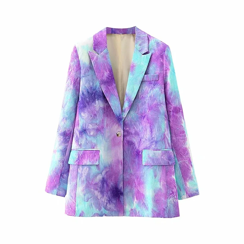 

2020 new arrivals autumn collection fashion style over size high street tie dye women jacket