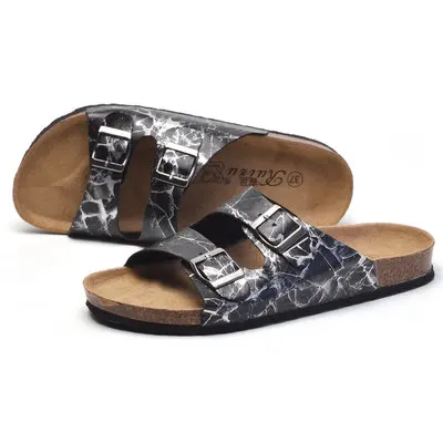

2021 new men cork slippers non-slip women sandals and slippers couple beach shoes, As picture