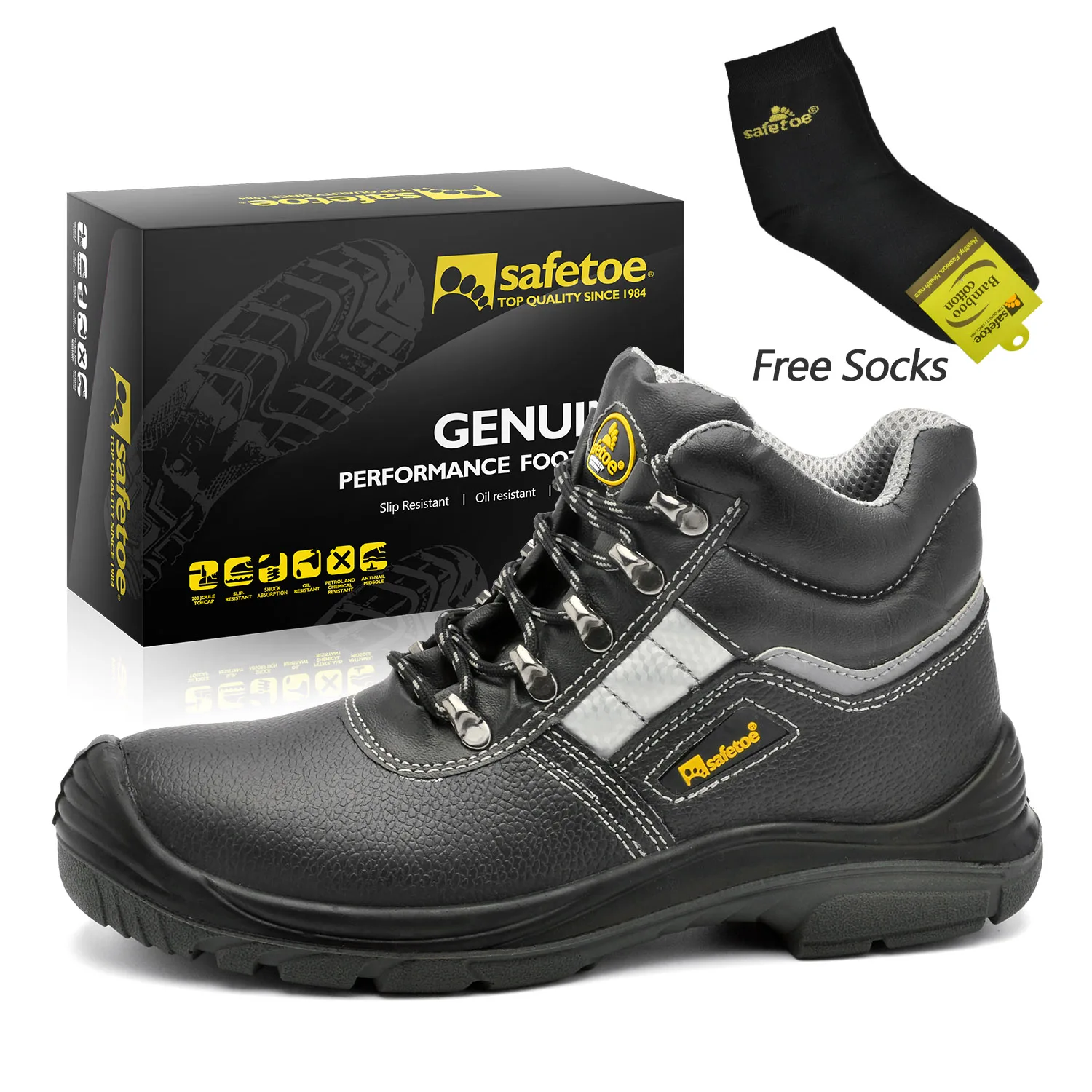 

Safetoe Leather Safety Shoes price Steel Toe Boots Men safty industrial safety shoes