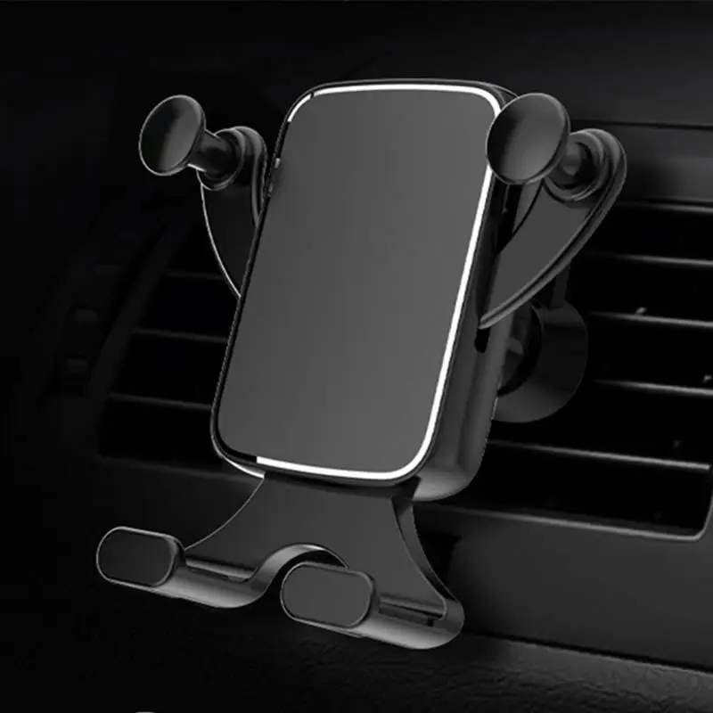 

Mobile phone stand car gravity smartphone cell support holder HOP5b car cell phone holder, Black