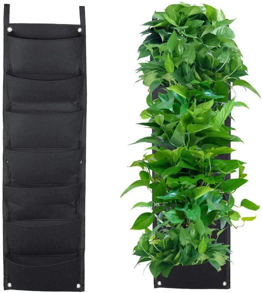 

Deeper 7 Pockets Felt Hanging Vertical Garden Wall Planter