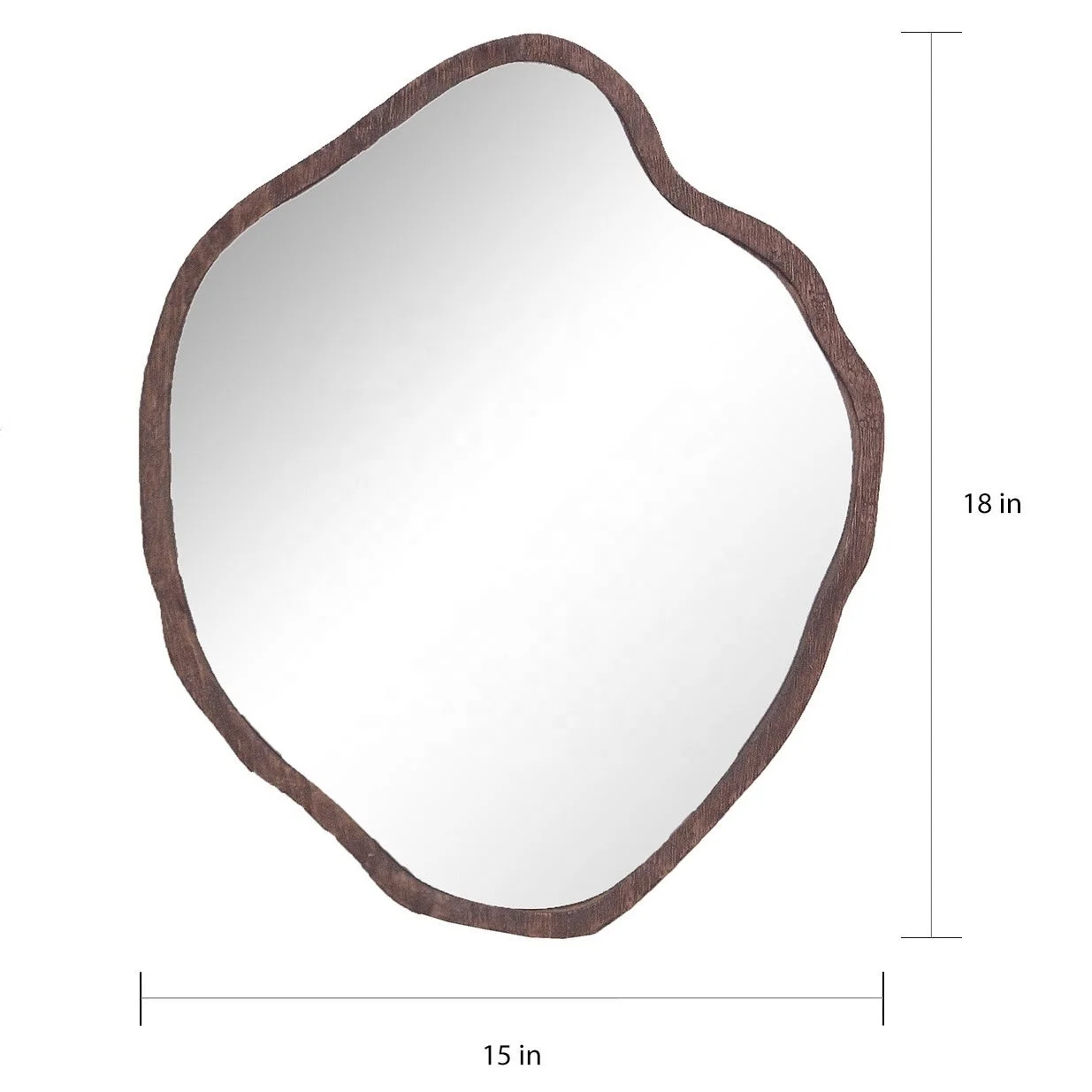 

SWT Ins Rustic Irregular Wooden Wall Mounted Set Mirrors