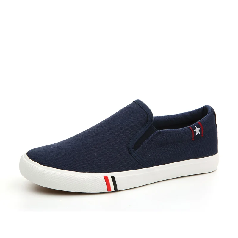 

Wholesale cheap slip-on casual skateboard mens canvas shoes, 2colors