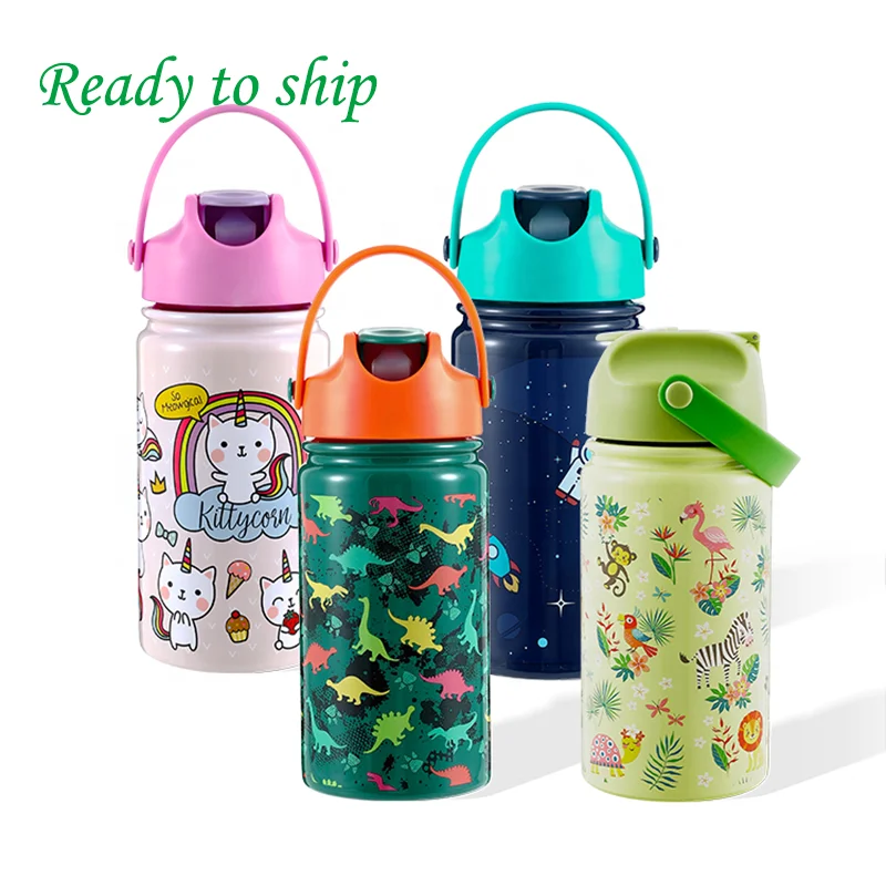 

14oz Multi Lids Options Low MOQ Vacuum Insulated Double Wall Stainless Steel Sports Water Bottle