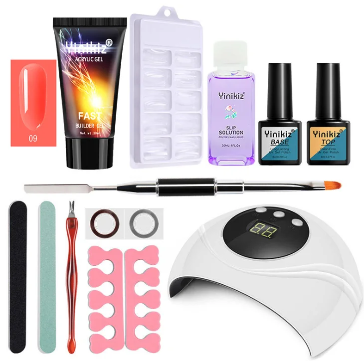 

Jinyi Professional 36W Quick Extension Soak Off Manicure Pedicure Tools Kit Nail Gel Polish luxury UV 12 Leds Nail Lamp Gift Set, 8 options colors for reference
