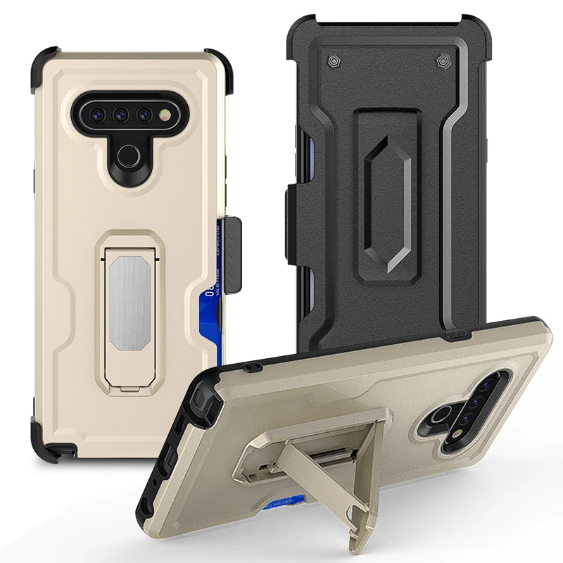 

2020 New Arrivals Hybrid shock proof Mobile Phone Case for lg magnetic Metal Stand phone cover for lg stylo 6, 10 colors