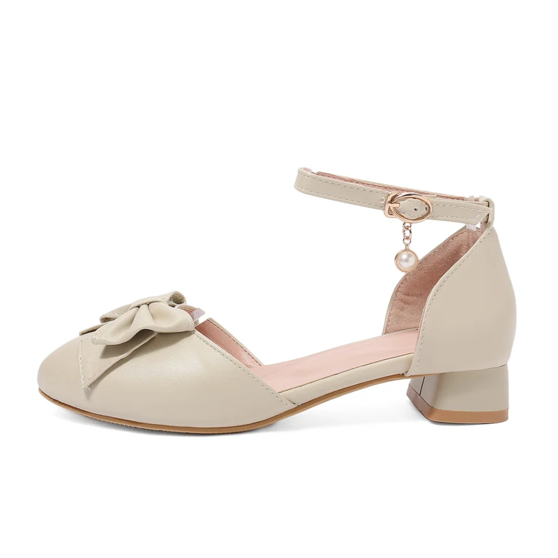 

Summer sweet round head bows and buckles Ladies'sandals