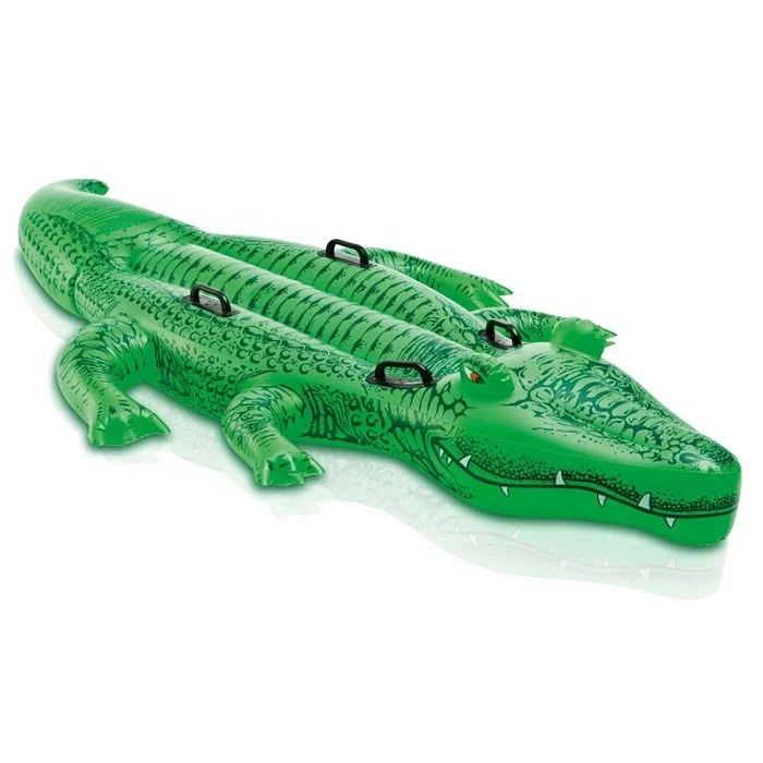 

Summer Floating Mat Huge Inflatable Crocodile Pool Float Toy For Adults, Green