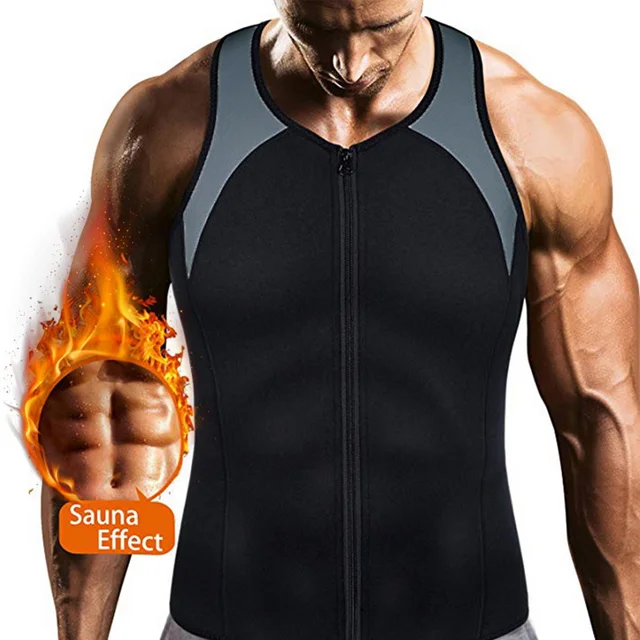 

Wholesale Custom Weight Loss Workout Heat Trapping Sauna Sweat Vest for Man Women Polyester Fiber, Black