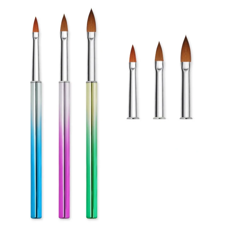 

Electroplating Carving Pen Wholesale Hot Sale 3pcs/set Nail Brush Pen for special beauty salon, As shown in the figure