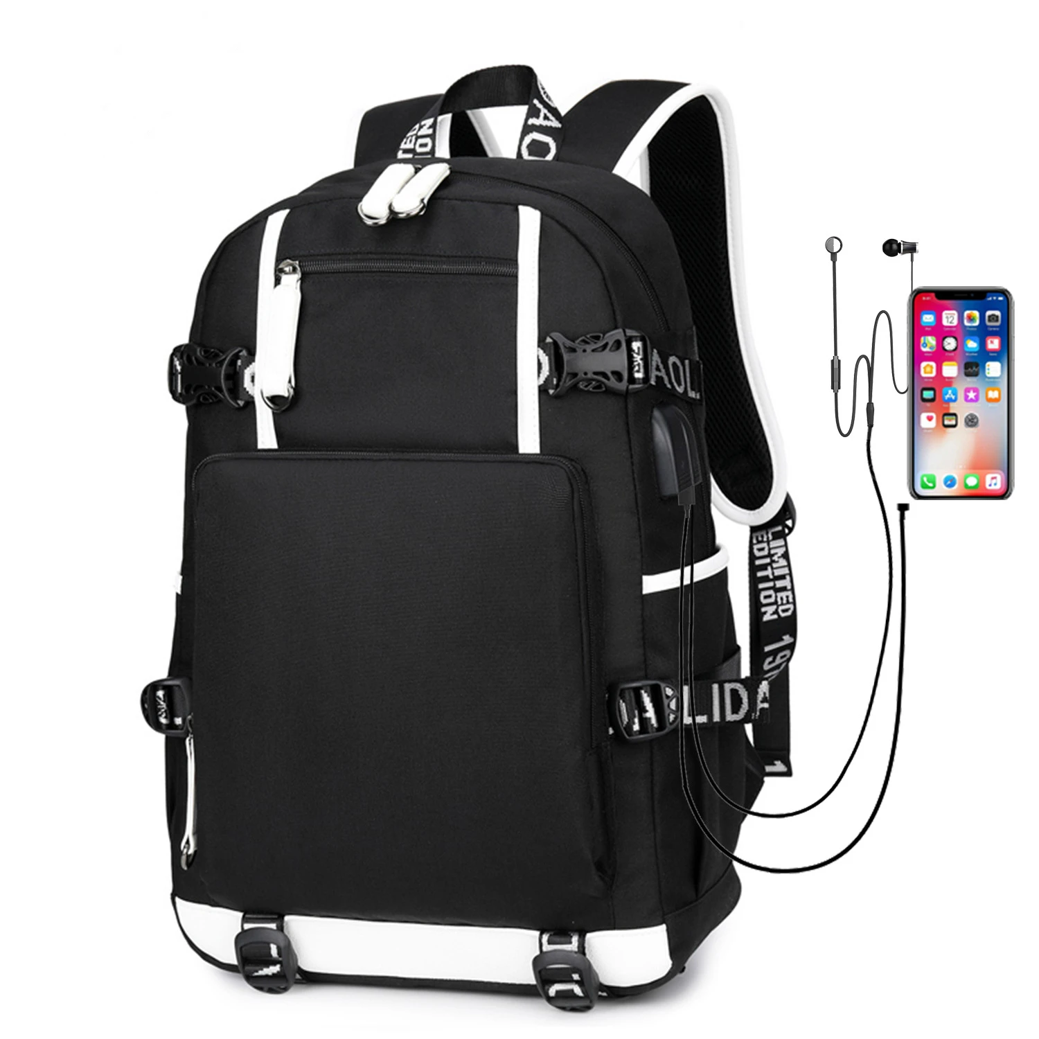 

SB043 Hot Selling Waterproof Usb Charging Bagpack Notebook Bolsos Para Laptops Laptop Back PackTravel Usb Backpack Bag for Men, 2 colors in stock,we can customized your color