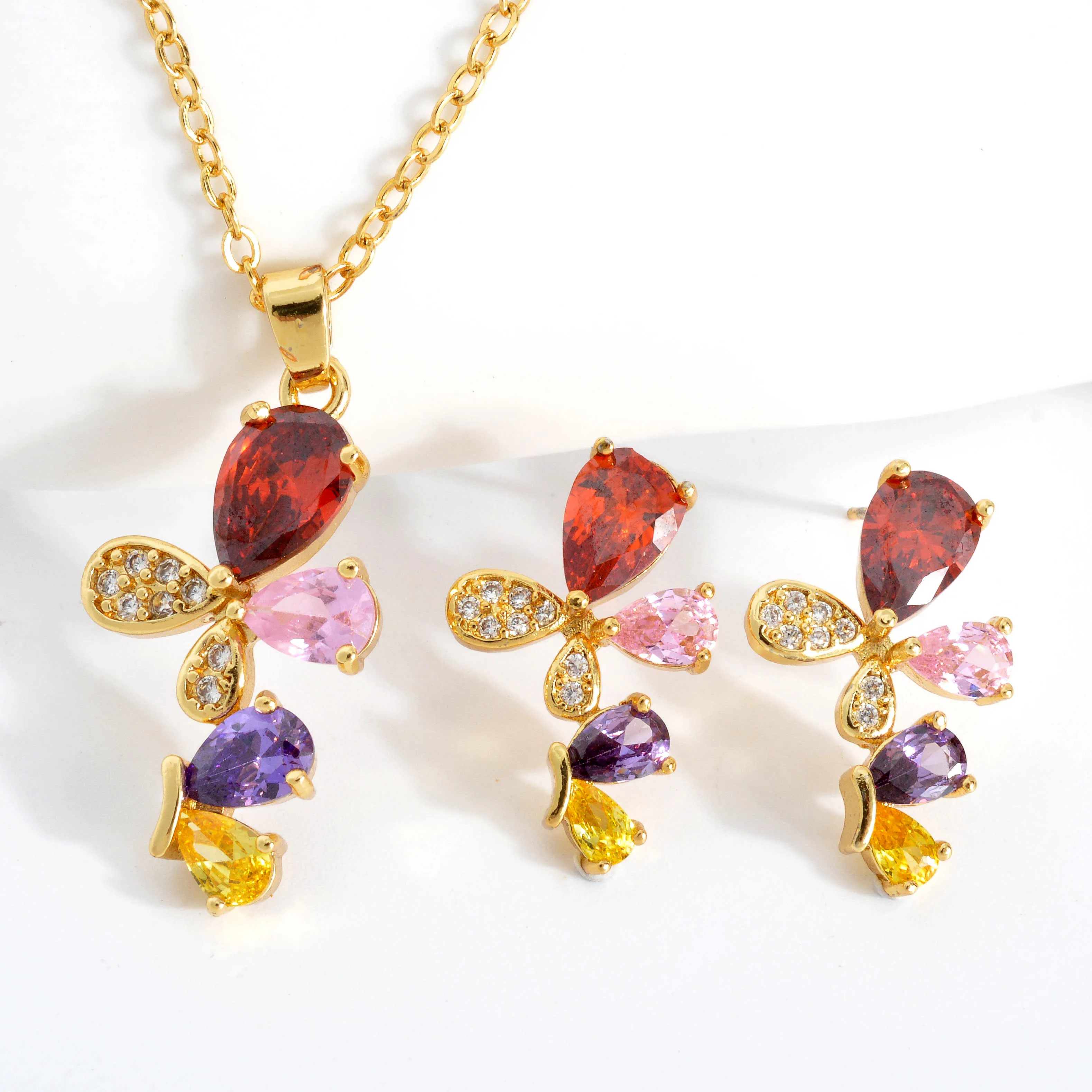 

Women's Jewelry Fashion Jewelry Set 18k Gold Plated Jewelry Wholesale