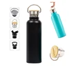 Christmas Thermos Vacuum Flask With Gift Box, Double Wall Stainless Steel Sports Water Bottle With Bamboo Lid 500ml 750ml 1000ml