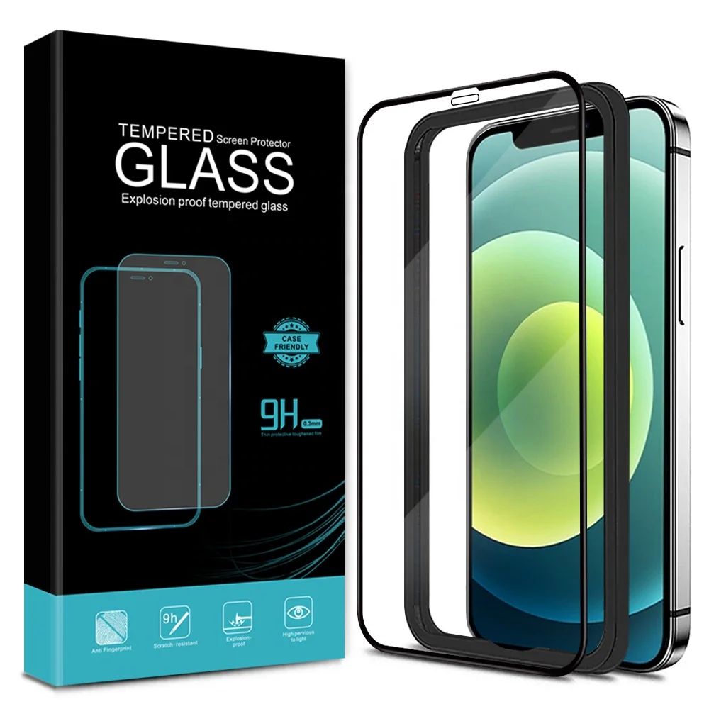 

YCYMO mobile protector with installation frame for iPhone 12 Pro/12 Pro Max/12 tempered glass screen protector for iphone 13
