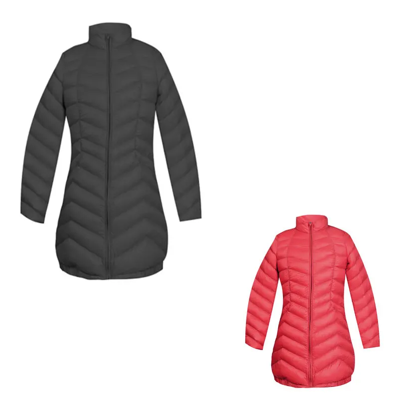 

2021 mid-length slim women's down jacket women's winter wear stand-up collar thick warm jacket
