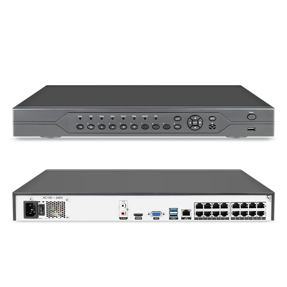 

16CH 5MP 8CH 4K 48V POE NVR P2P Network Video Recorder for IP Camera Surveillance CCTV System