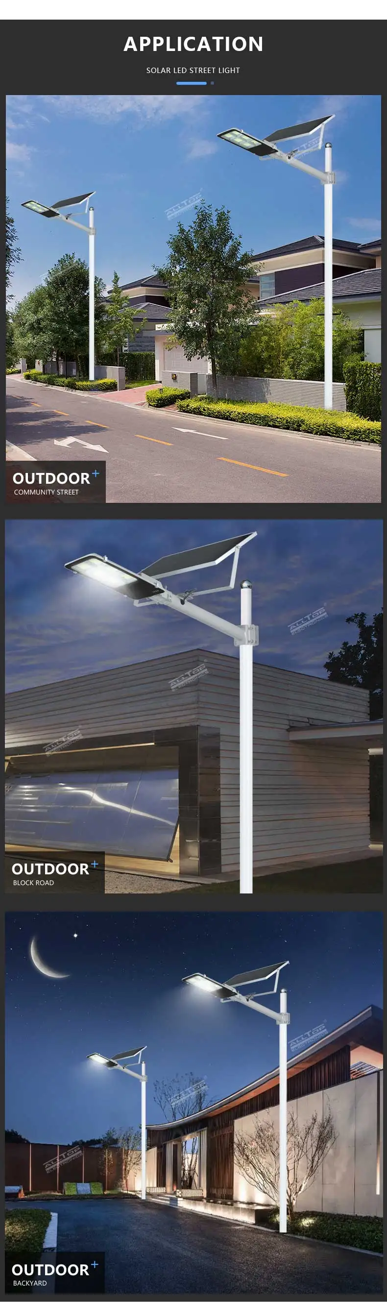 ALLTOP Best quality 150w waterproof ip65 smd integrated solar led street lights price