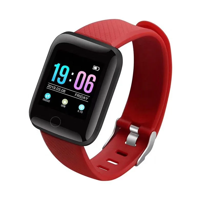

2021smartwatch 1.3 inch Color Display smart watch fitness tracker smart bracelet wristband OEM 116plus sport smart watch factory, Multiple colour