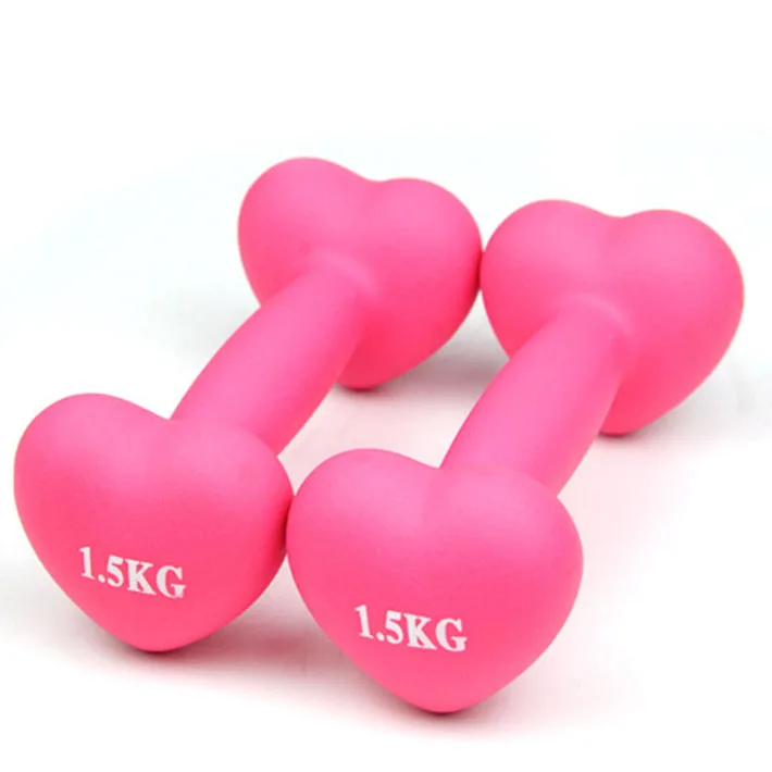 Colorful 1 Kg Dumbbell Set Vinyl Dipping Pvc Neoprene Portable Gym Solid Cast Iron Dumbbell