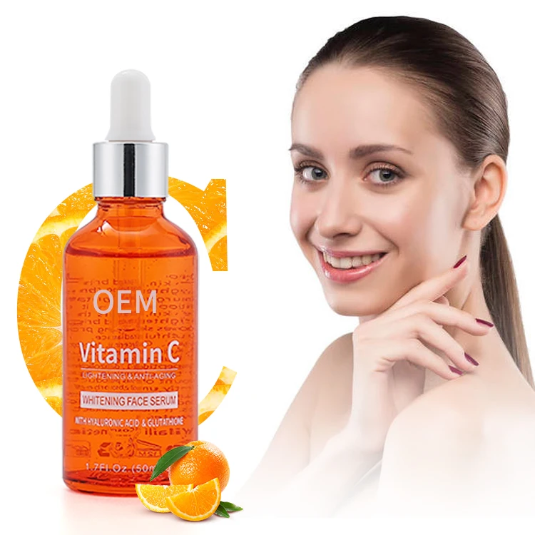 

Wholesale organic skin care anti aging wrinkle dark spot remover face serum natural whitening hyaluronic acid vitamin c serum