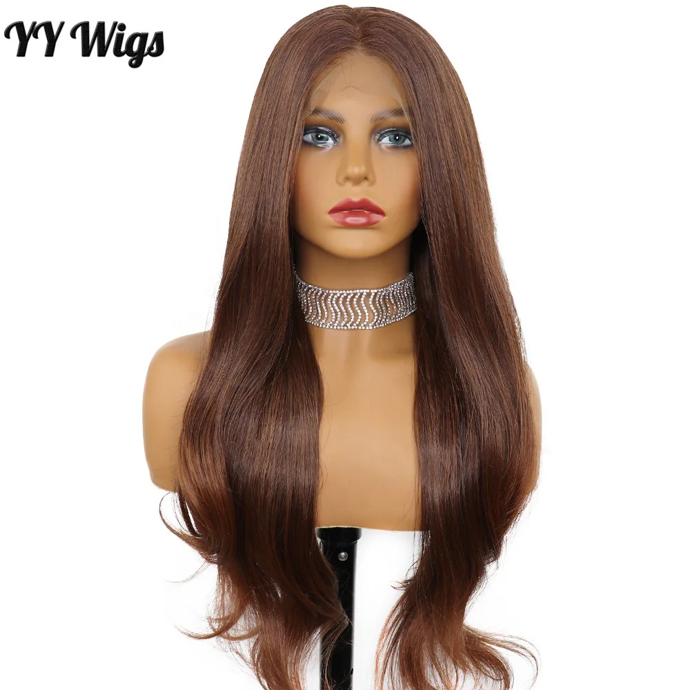 

Deep Part Full Lace 4 30 Mix Color Long Natural Wave Lace Front Futura Fiber Wigs