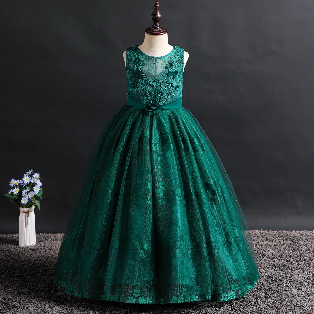 wedding dress embroidered children lace dress patterns fancy