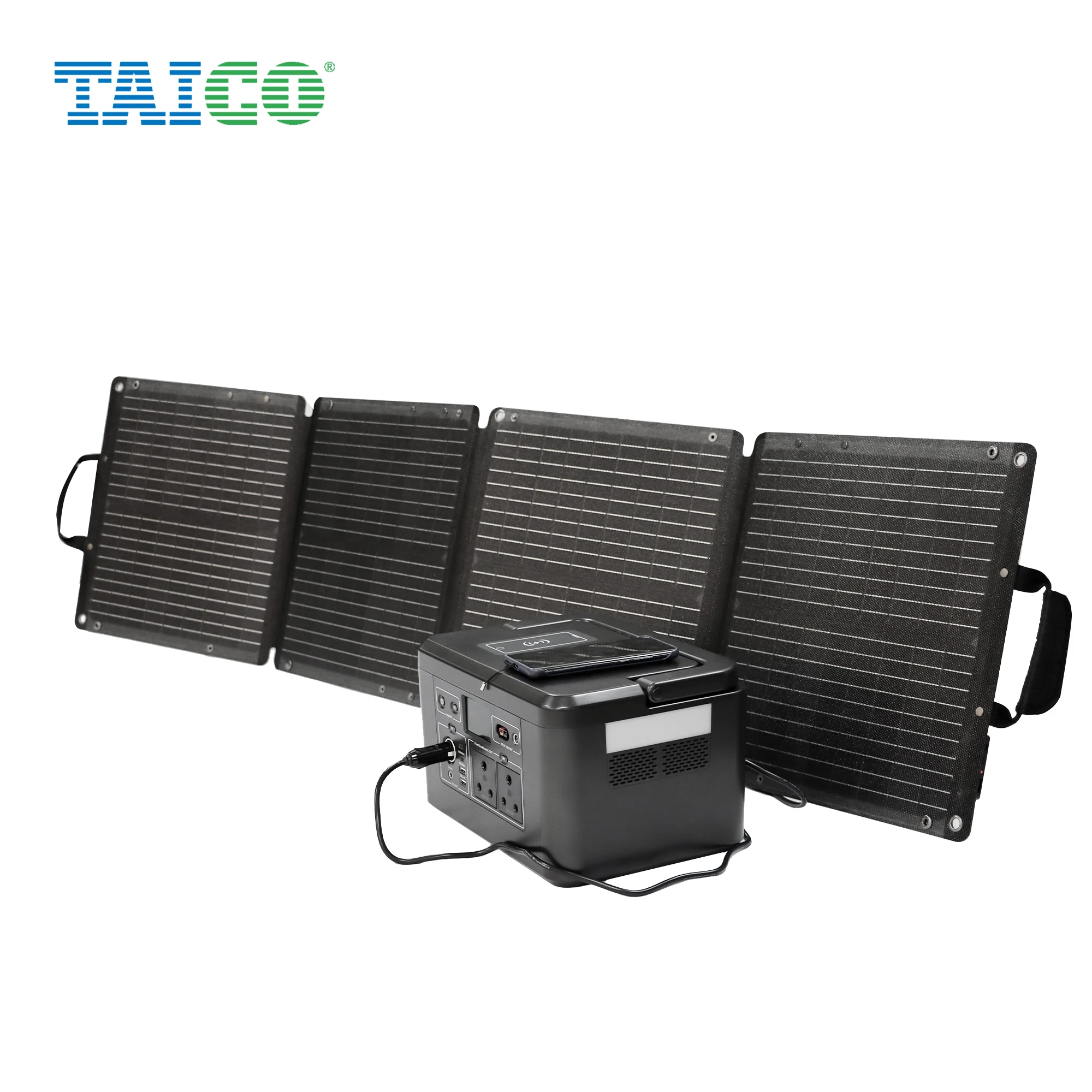 

TAICO Solar Energy Products 100W Portable Solar Panel Battery Charger Phone Laptop USB DC Outdoor Camping Foldable Solar Panel