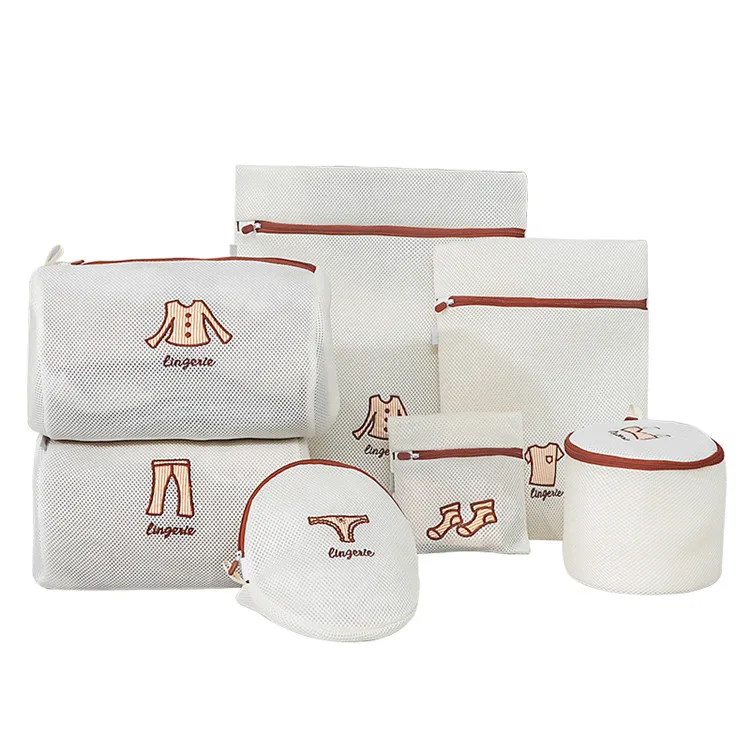 Mesh Polyester Netting Laundry Bag Zip Fastening Washing Machine