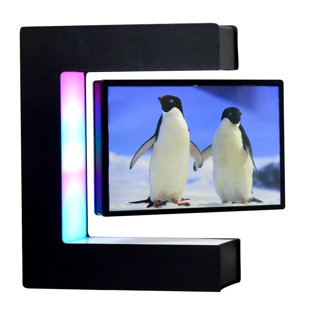 

E rectangle shape LED lighting floating photo frame