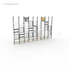Custom metal slat wall mount clothes display rack shelf with hooks