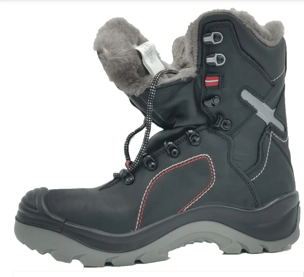 

Winter thermal shoes boots safety security safety man work boots, Black