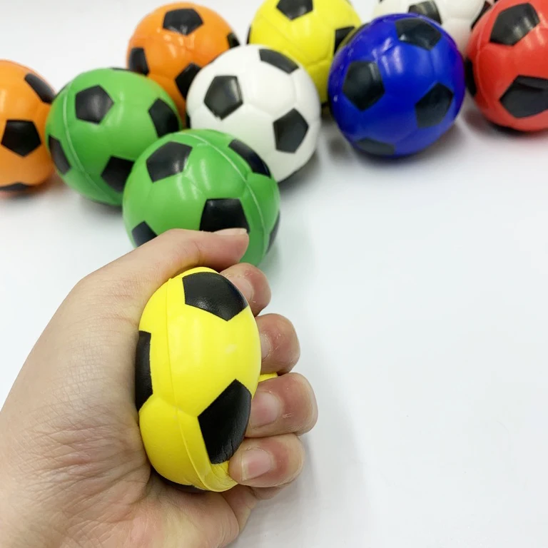 6.3cm Football Sponge Squeeze Stress Balls Wrist Finger Training Balls ...