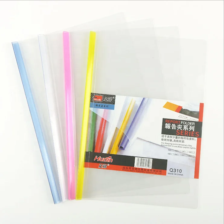 
Plastic Clear Transparent Report Cover A4 Size PP Sliding Bar Business File Folder 