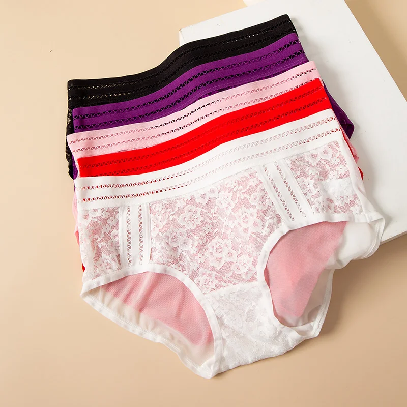 

Wholesale Seamless Silk Women Underwear Nylon Girls Transparent Briefs Low-Rise Lingerie Sexy Lace Women Panties Thong