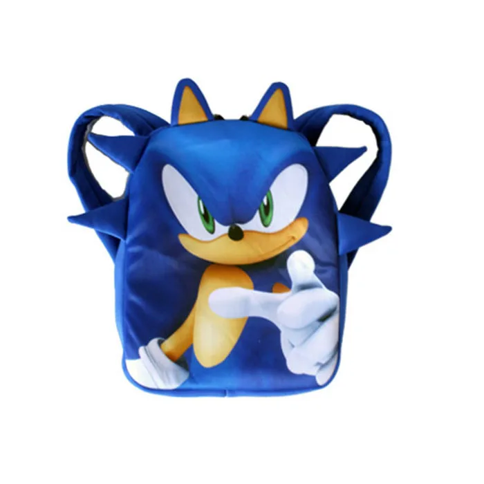 

New Style Kids Plush Padded Sonic School Bag Children Backpack for Boys and Girls