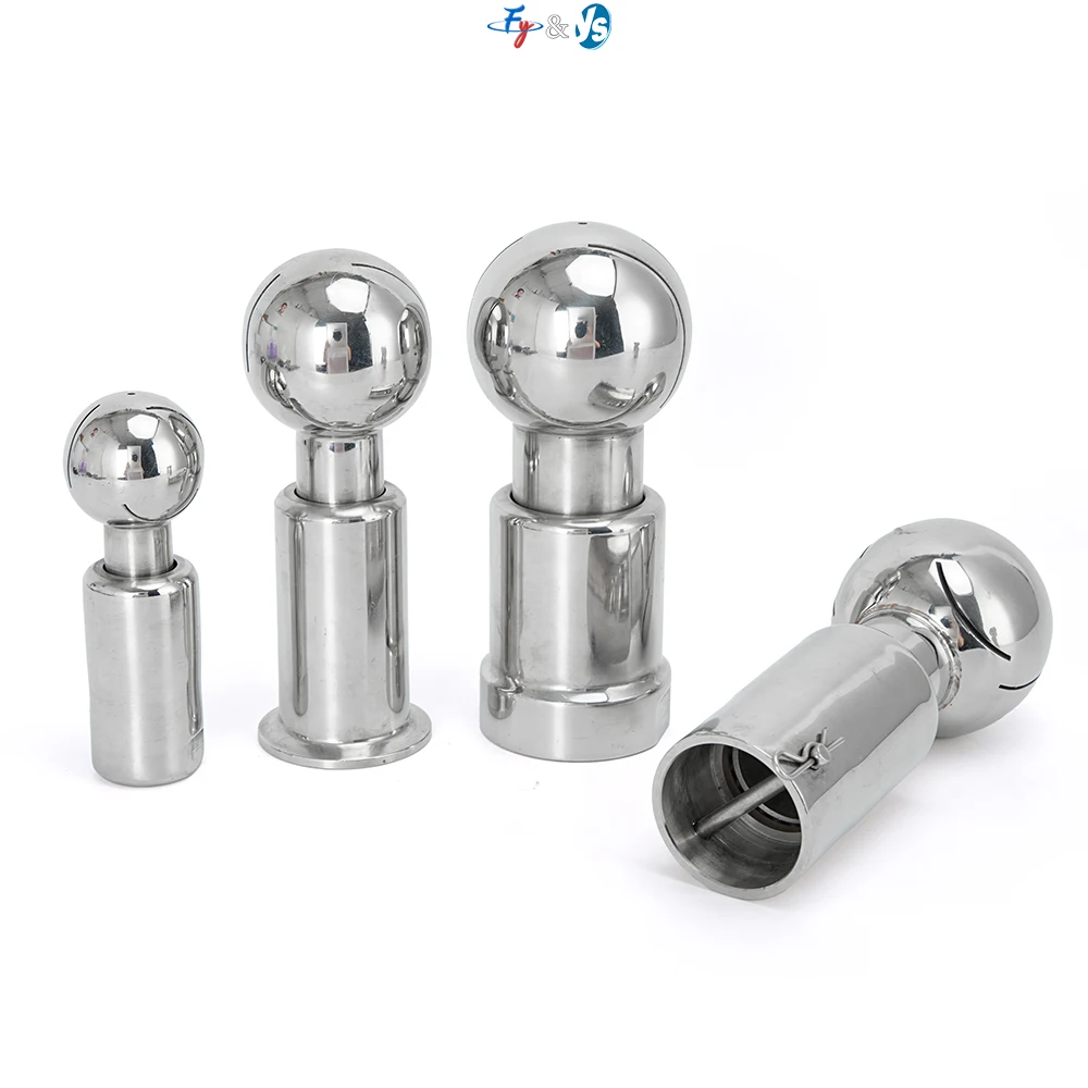 Sanitary BSPT/NPT Female Bolted Small Tank Cleaning Vessels Spray Head SS 304 Rotary Spray Ball 360 Degree Tank Washing Nozzle