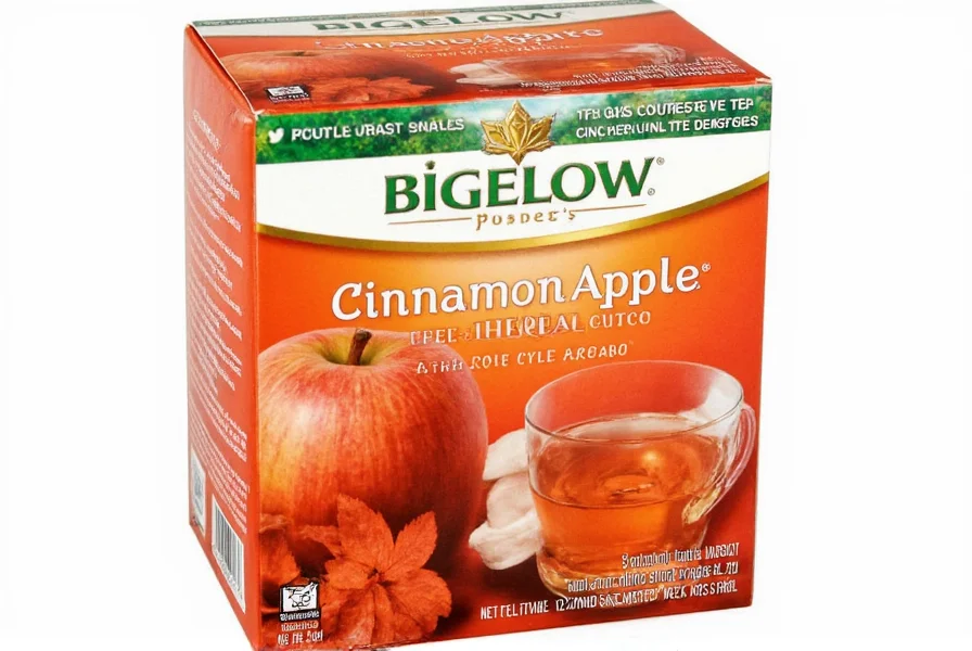 Bigelow Cinnamon Apple Herbal Tea: 28-Count Box Facts