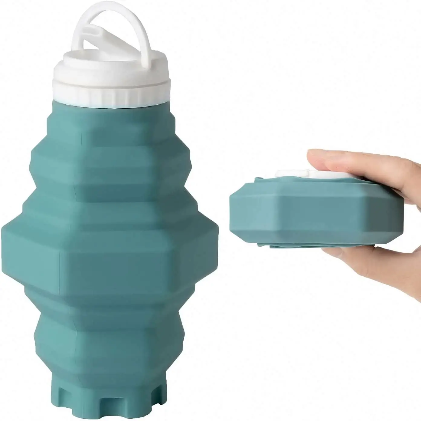 

Portable Wide Mouth Silicone Sleeve Glass Water Bottle With Handle