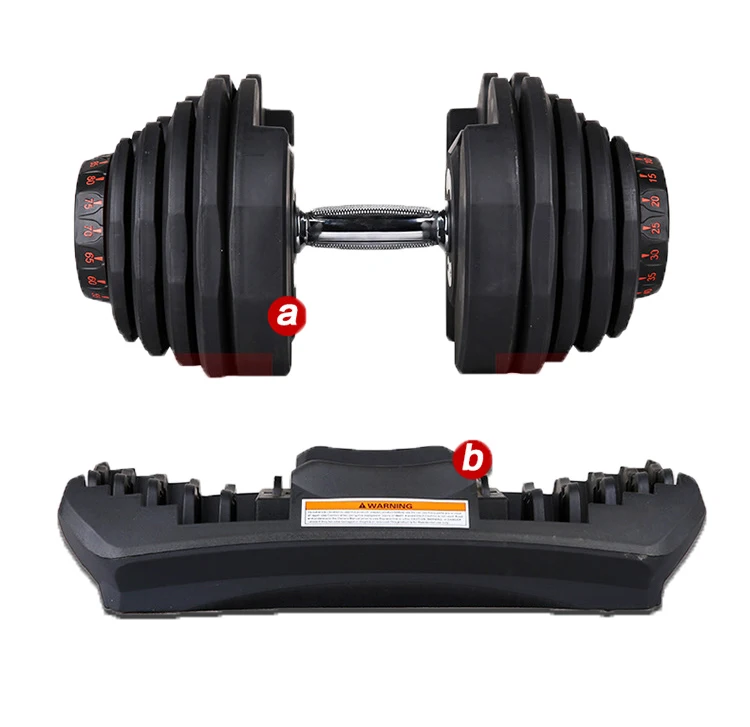 
Wholesale Customized 40kg 90lb weight lifting training gym adjustable pounds dumbbell set 