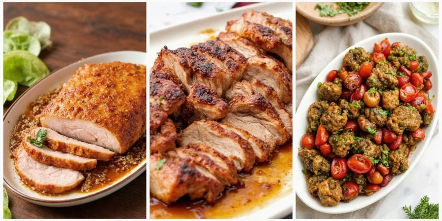 Pork roast seasoned with a blend of spices