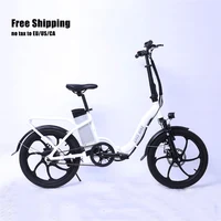 

20 inch ebike aluminum alloy folding e bike 250w electric folding bicycle with rear carrier